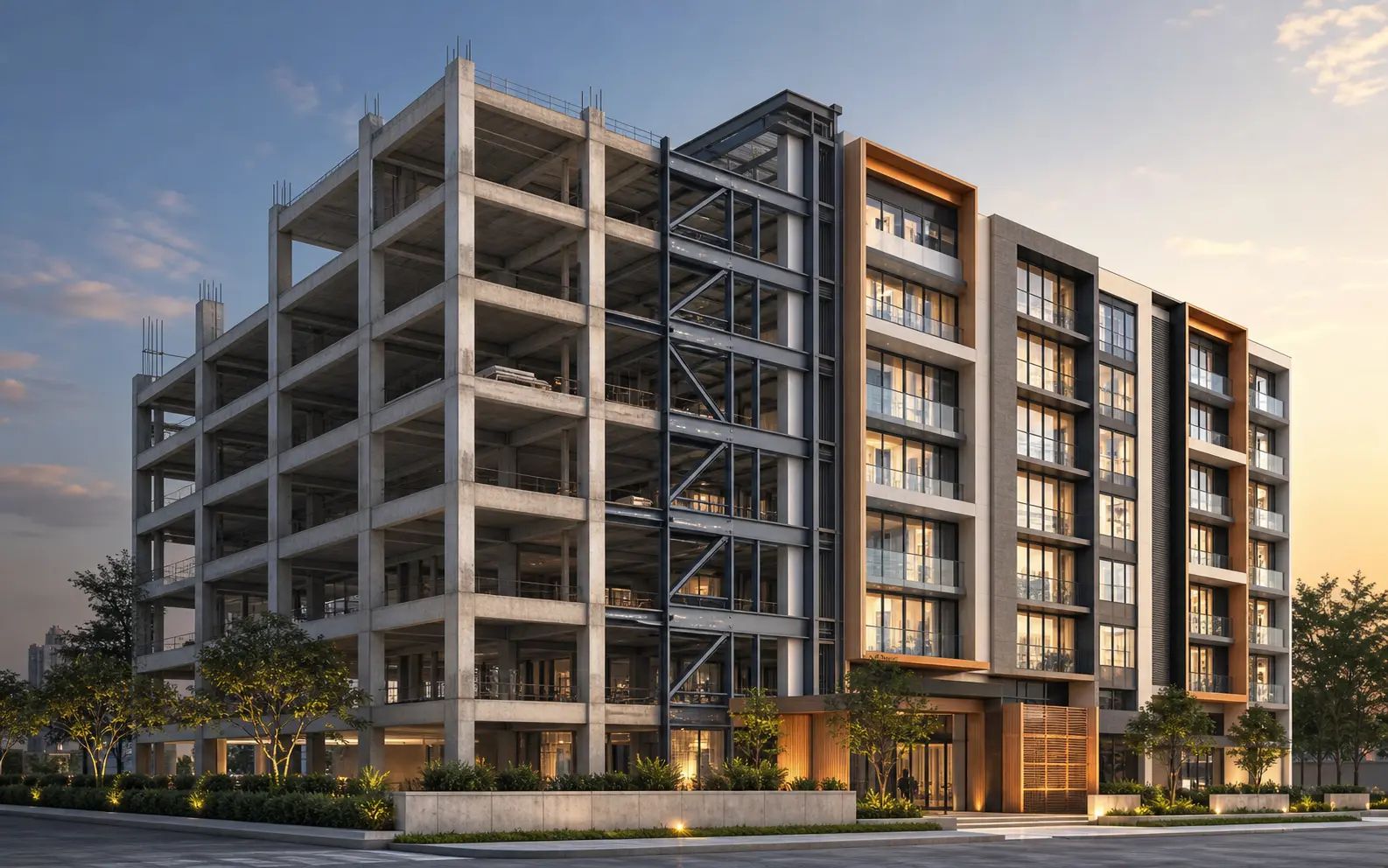 Residential redevelopment structural design concept